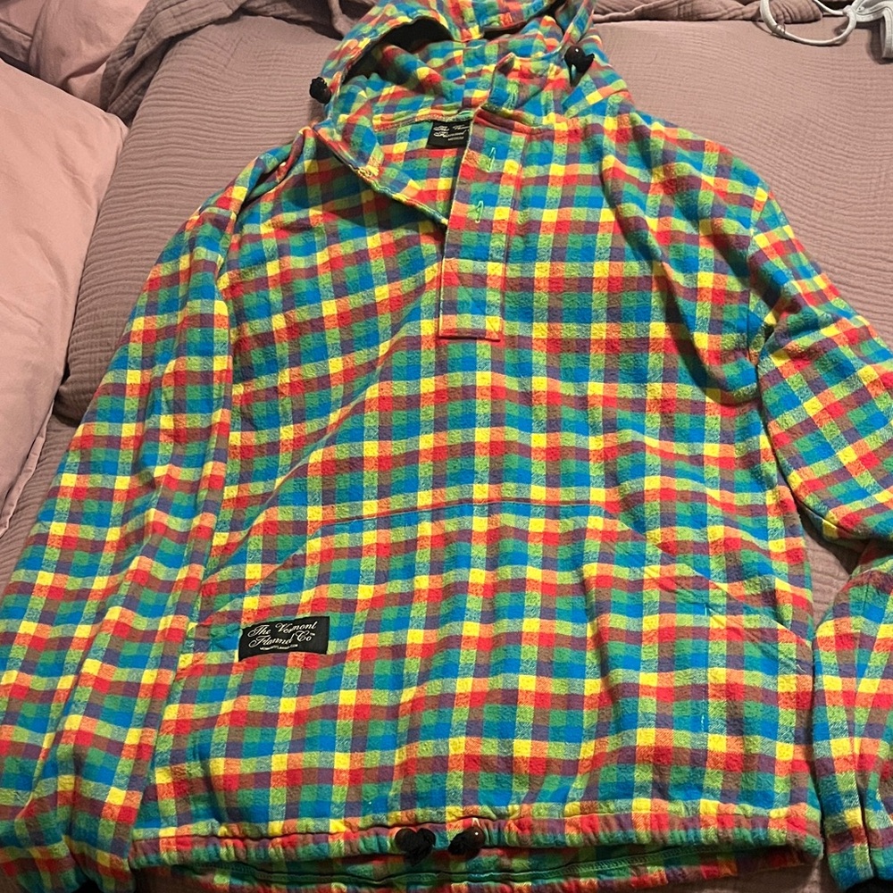 The Vermont Flannel Company Colorful  Plaid Hoodie